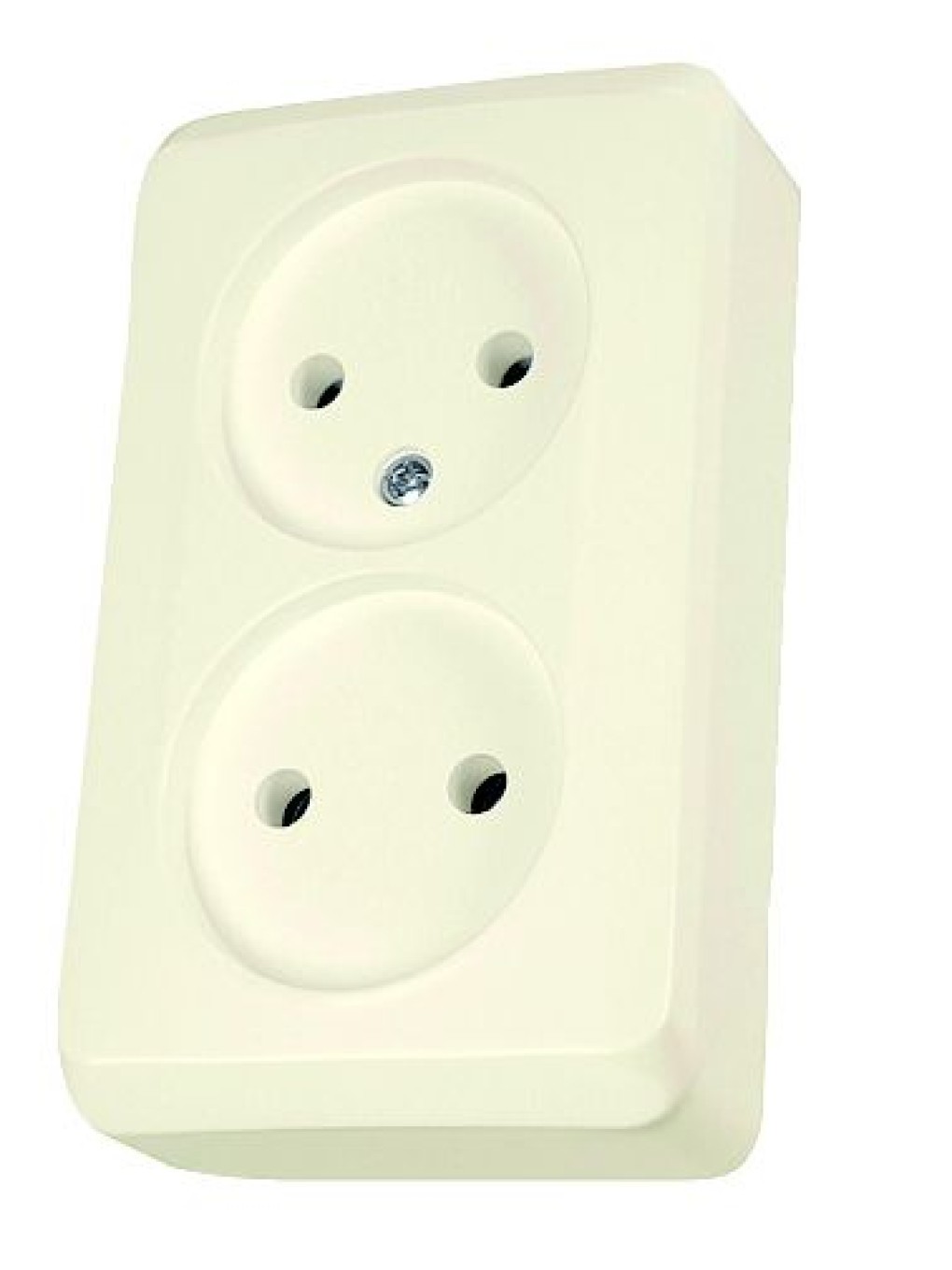Prima Double Socket Without Grounding Beige Prima WDE001140