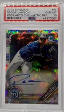 2019 Bowman Chrome Reggie Lawson Atomic Refractor  /100 PSA 10 Gem Mt  POP 4 🔥