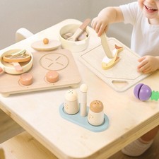 Play Kitchen for Kids Wooden Kitchen Set for Boys Girls Kids Birthday Gift
