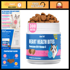 Coenzyme Q10 Cat Treats - Taurine  Chicken Flavor for Heart Health - 300 Count