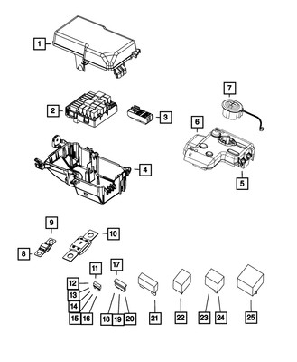 Genuine Mopar Electrical Relay 68125537AA