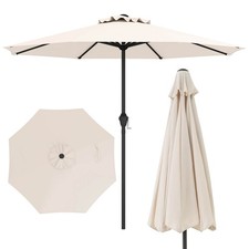 Outdoor Patio Umbrella Modern Table Umbrella w/8 Heavy Duty Ribs Sun-proof
