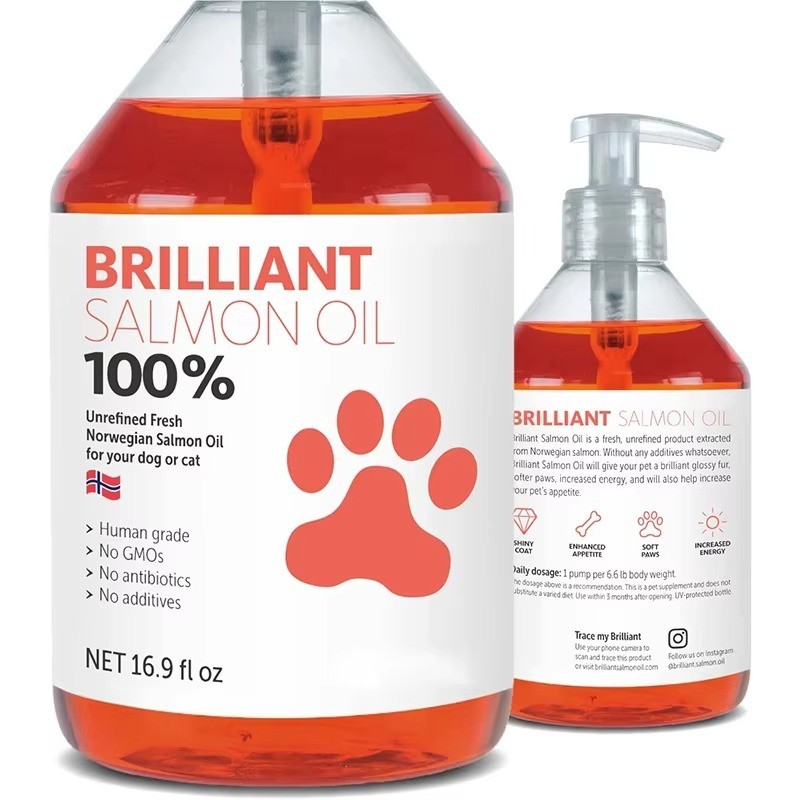 Huile de saumon chien et chat soulagement articulations et brillance du poil 200ml