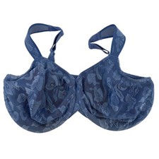 Wacoal 85567 Bristol Blue Floral Jacquard Full Coverage Awareness Bra US 40G