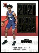 2021-22 Panini Contenders #21 Keon Johnson 2021 Draft Class Los Angeles Clippers