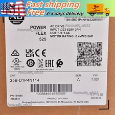 New AB 25B-D1P4N114 Allen-Bradley PowerFlex 525 0.4kW 0.5Hp AC Drive US Free Tax