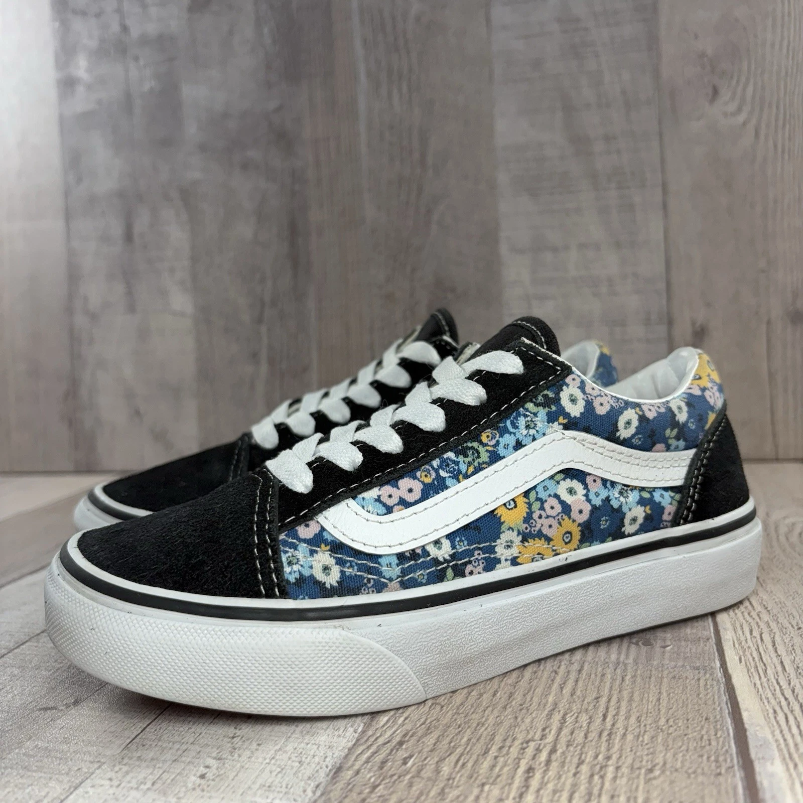 Scarpe da skate Vans Oldol Skoolali floreal bambin t 1camosciate scamosci snea