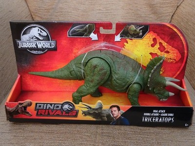 Mattel Jurassic Park World Dino Rivals Dual Attack Triceratops 2018 GDT42 sealed