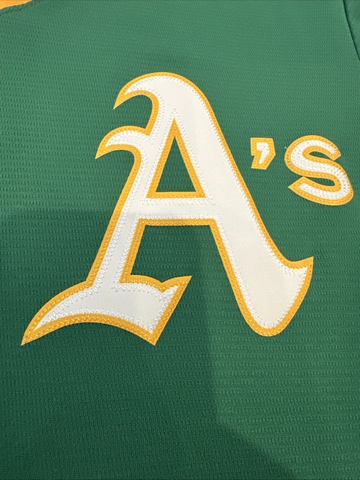 Official Reggie Jackson Oakland A's Cooperstown Throwback Jersey Nike Men Sz M - Image 2 of 4