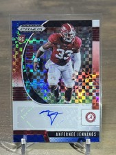 2020 Panini Prizm Draft Picks Anfernee Jennings RC Red White & Blue Auto #/99
