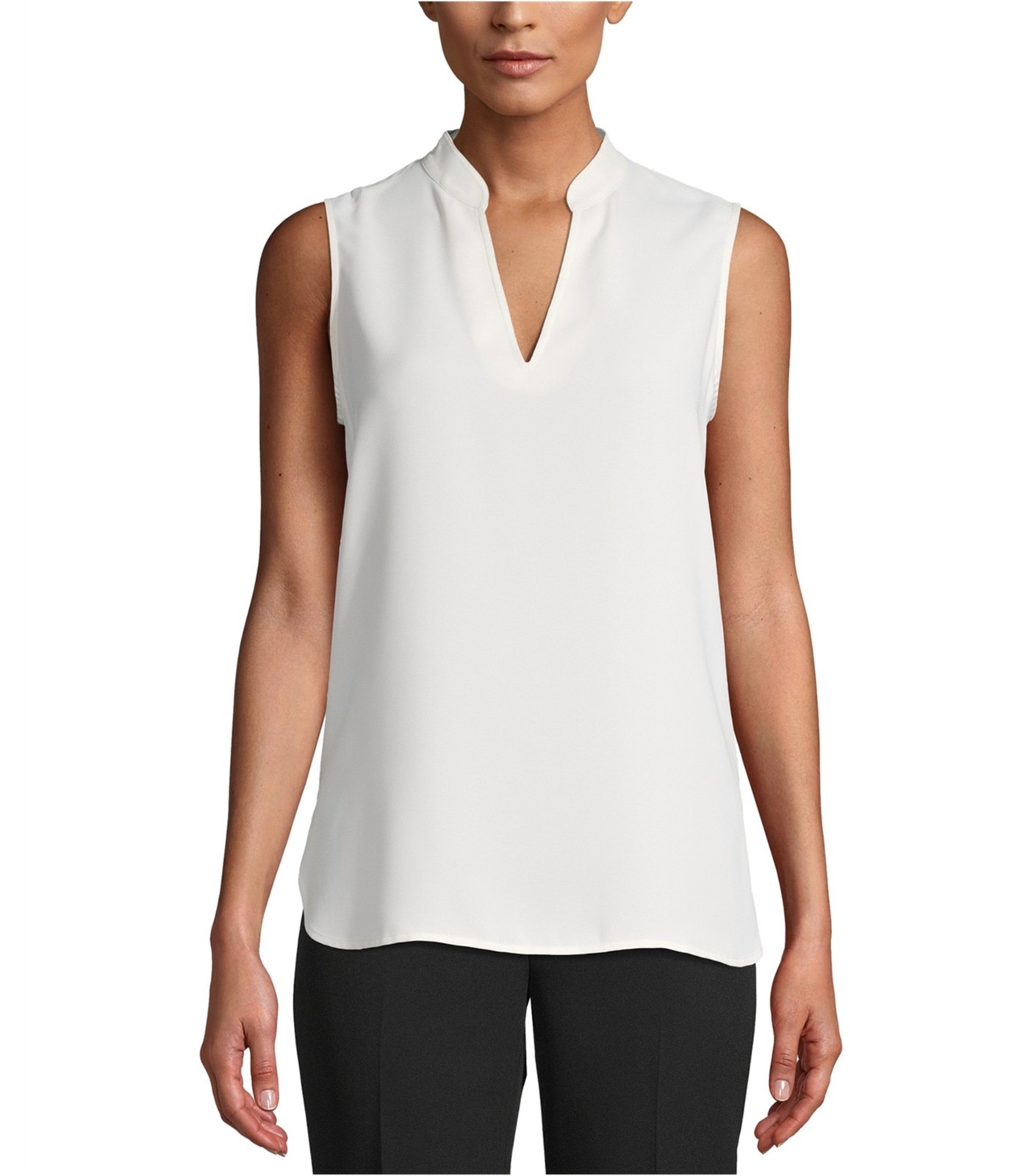 Anne Klein Womens Solid Pullover Blouse, Off-Whit… - image 1