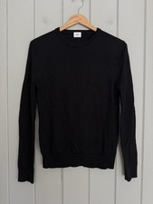 Men's Spoke 100 Merino Wool Crew Neck Sweater S Small Black Slim Fit