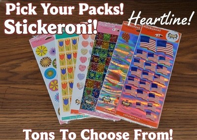 Vintage 90s 2000s Hallmark Stickeroni Heartline - You Choose Your Packs! - Fun!