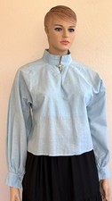 EU42-44 NORWEGIAN custom made BUNAD Blouse SHIRT From Norway Linen Inc brooch