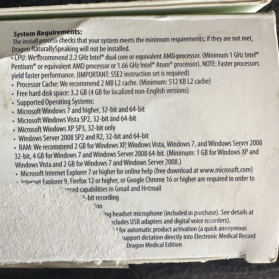 Nuance Dragon NaturallySpeaking 12 Basic Speech Recognition Software - NEW OPEN - Image 3 of 4