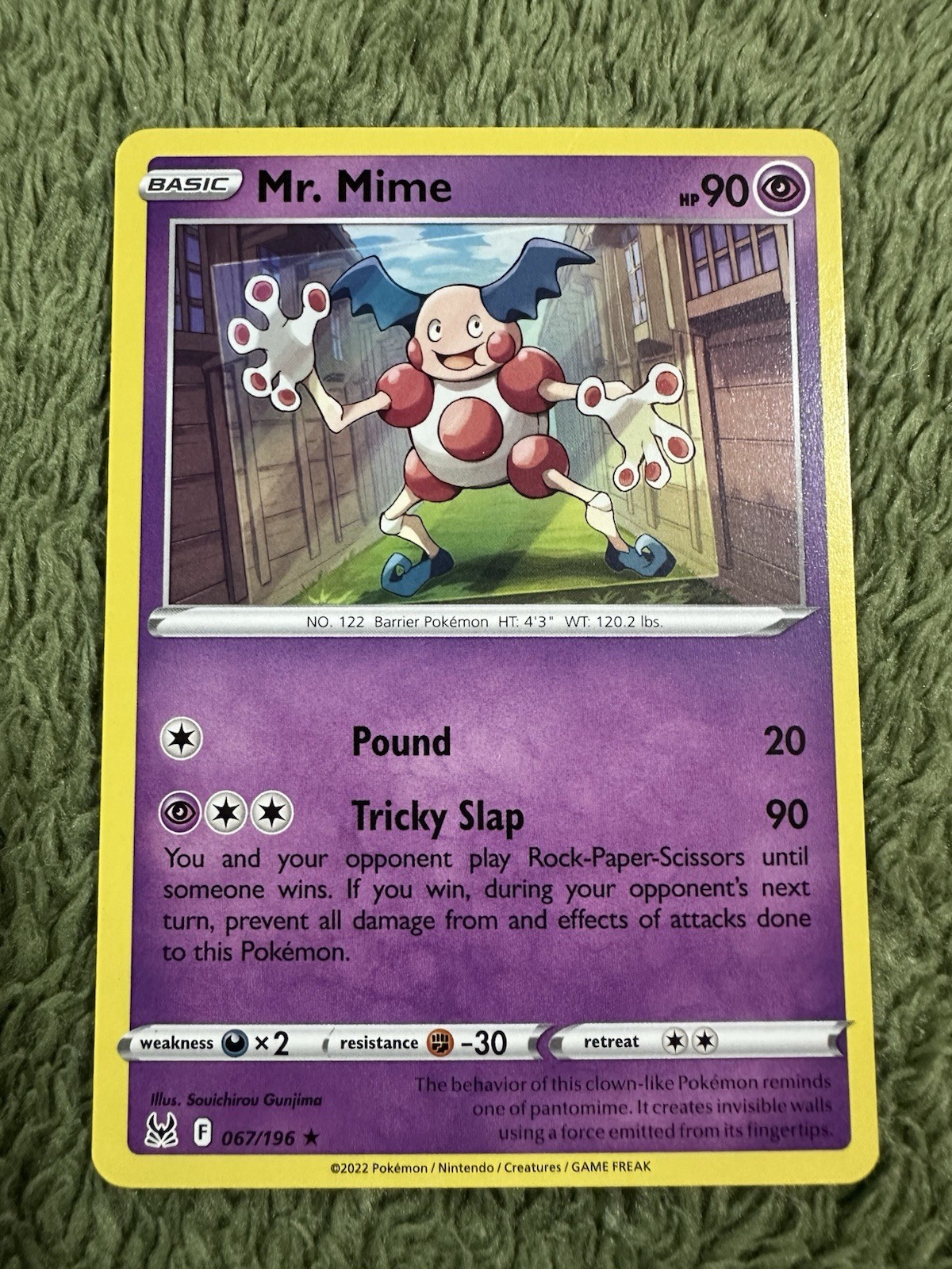 2022 Mr. Mime 67/196 - Rare - Lost Origin - NM/MINT Pokémon TCG