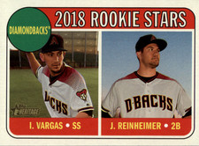 2018 Topps Heritage #323 Diamondbacks Ildemaro Vargas / Jack Reinheimer RC