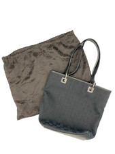 Gucci Tasche Handtasche klein Mini Tote Bag Monogramm Canvas Leder schwarz origi