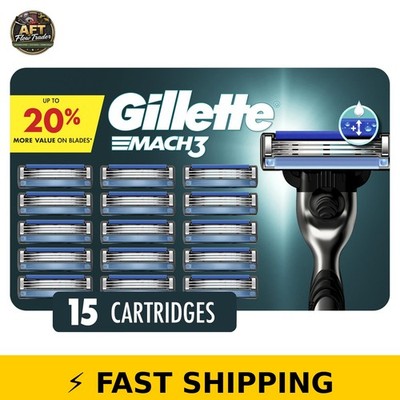 Gillette Mach3 Razor Blades for Men, 15 Count Refills