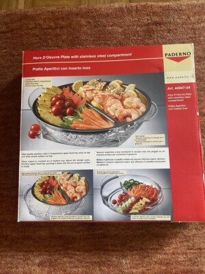 Paderno Plato Aperitiv mit Ionox Einlage, Durchmesser 35cm