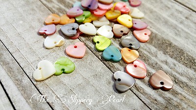 Heart Charms Shell Assorted Set Valentines Jewelry Making Supplies 10pcs