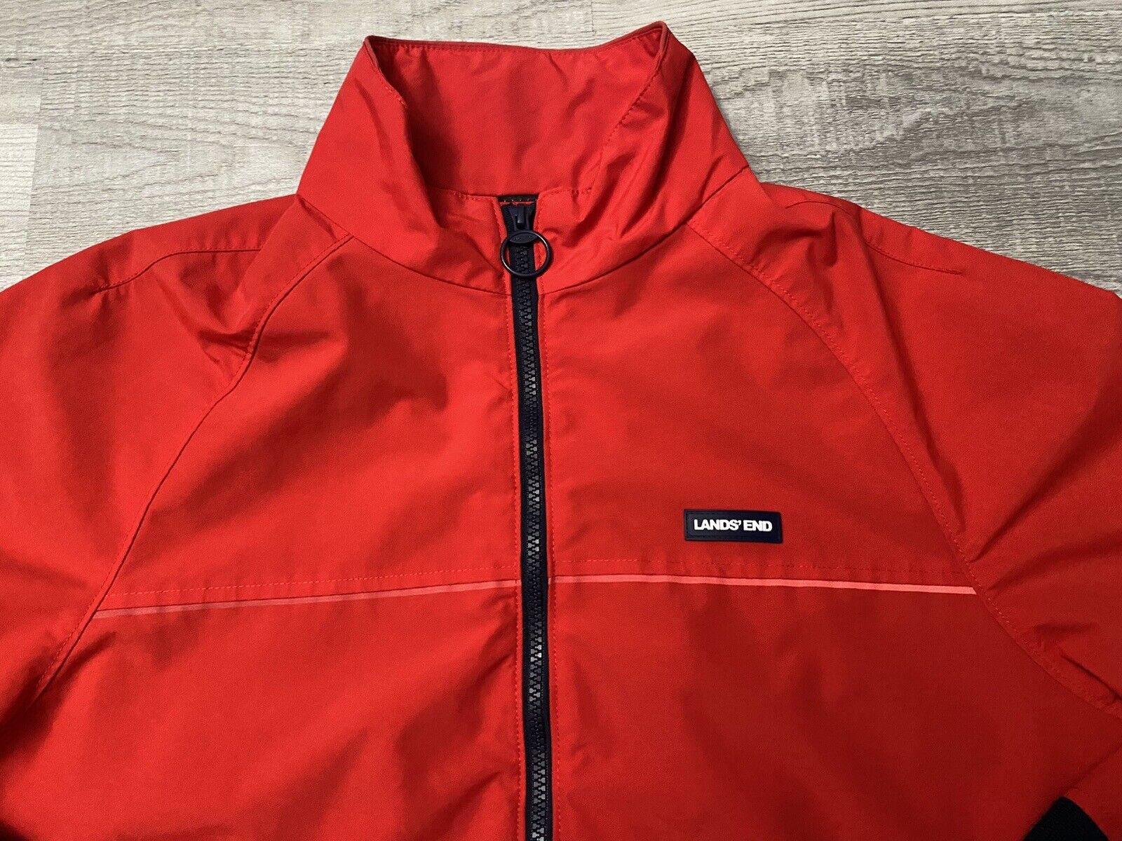 Lands End Classic Squall Jacket Red Full Zip Line… - image 2