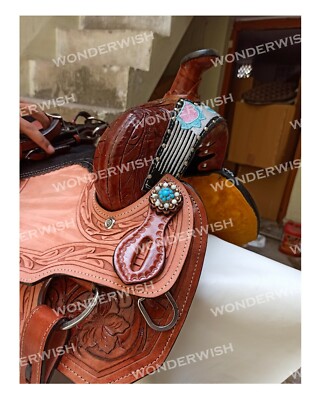 Ensemble de sellerie de cheval Western Barrel en cuir de
