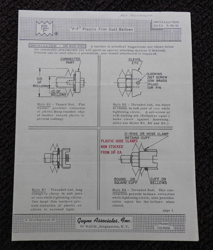 1968 Gagne Associates Inc Engineering Literature Signed Letter Binghamton NY - Bild 6 von 11