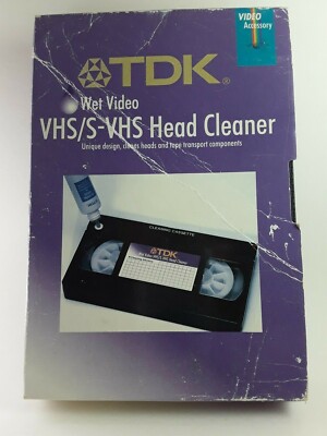 TDK VHS S-VHS Wet Video Head Cleaner Discontinued by Manufacturer 
