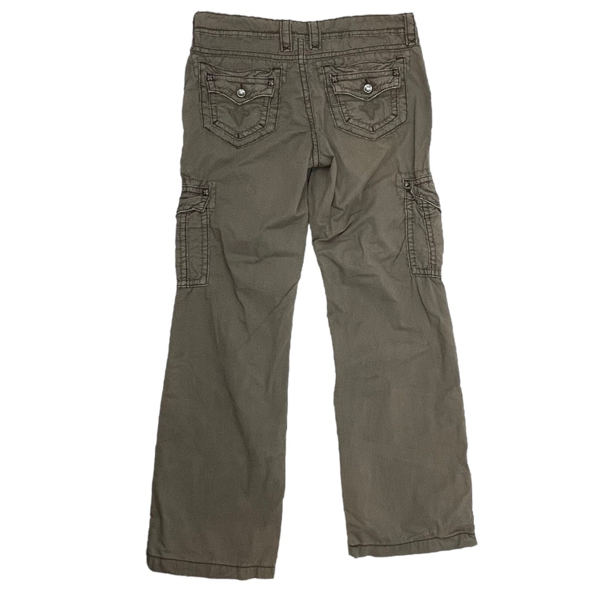 Rock Revival Cargo Pants Pockets Embroidered Pockets Slate