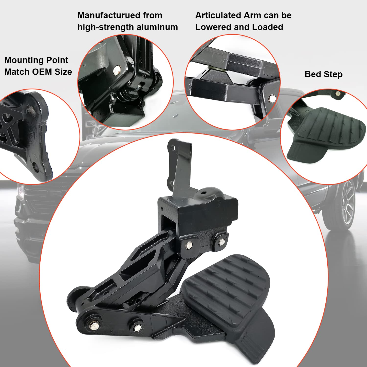 82215842AD Retractable Tailgate Step For 2022 Dodge Ram 2500 RAM 3500