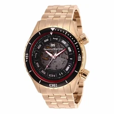 Technomarine Dual Zone Automatic Skeleton dial Rose gold tone Watch TM-218013