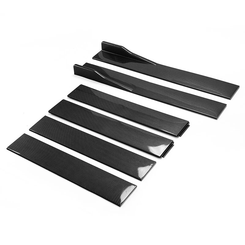 Extensión de faldón lateral de fibra de carbono de 78,7" labio inferior para BMW serie 3 F10 F30 F80 Foto 3 de 4