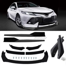 For Toyota Camry Front Bumper Spoiler Body Kit / Side Skirt /Rear Lip/Glossy Blk
