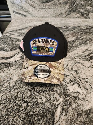 Seattle Seahawks 2021 New Era 39THIRTY Salute To Service Historic Logo ...