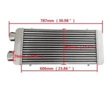 Aluminum FMIC Universal Turbo Intercooler 31"X13"X3" One Side 3"Inlet/Outlet
