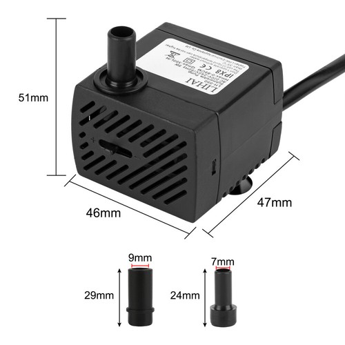 Mini Teichpumpe Springbrunnen Wasserspielpumpe Elektrisch Teiche Pump Tauchpumpe - Bild 6 von 15