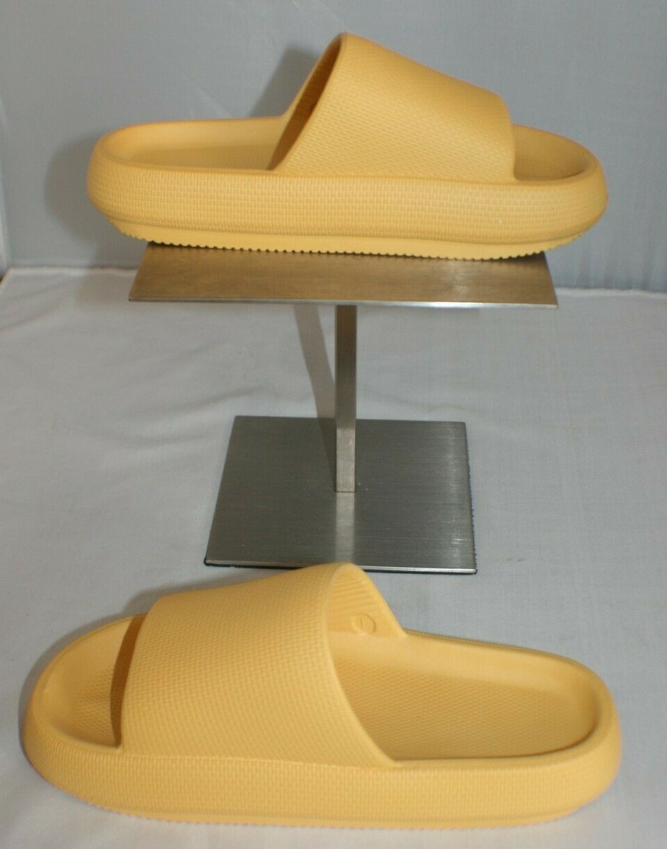 PANTOFOLA D’ORO Pantofole a punta aperta gialle unisex unisex comfort morbide taglia 9