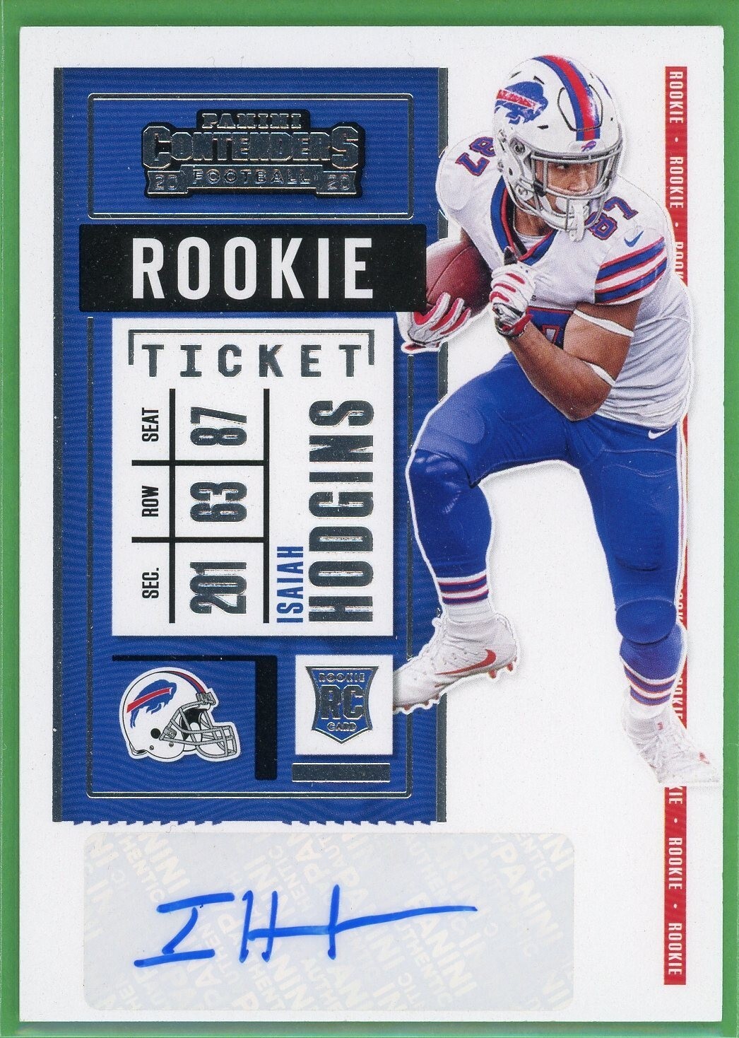 Isaiah Hodgins Panini Contenders #209 Variation-Autograph