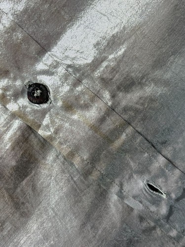 Dolce & Gabbana Silver Reflective Slim Fit Shirt Long Sleeve Button-Up Size 48 P - Picture 8 of 9