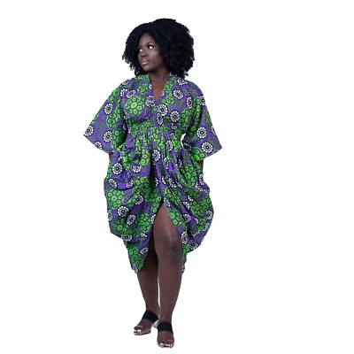 Handmade African Ankara Print Casual Party Dress for Women from