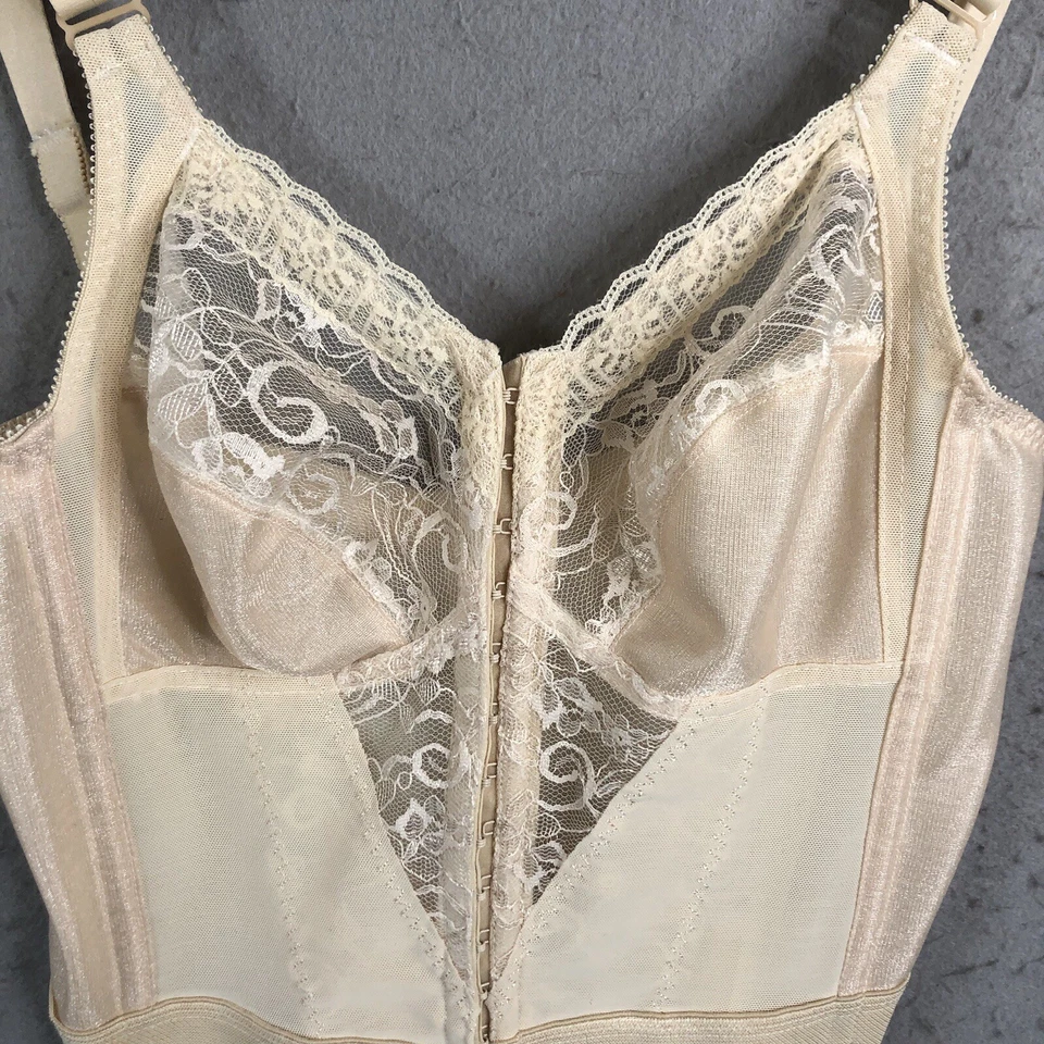 Corsé Carnaval Mujer 36B Crema Encaje Femenino Victoriano Gancho Frontal Niña Foto 2 de 4