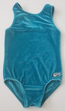GK Teal Velour Leotard Size XS