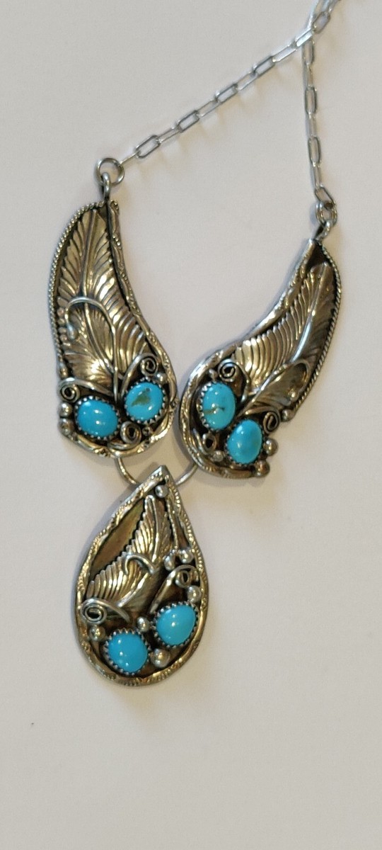 ネックレス・ペンダント Vintage Stamp Work Pendant (Navajo) Andy Cadman Navajo Sterling Silver Old Style Pendant Golden