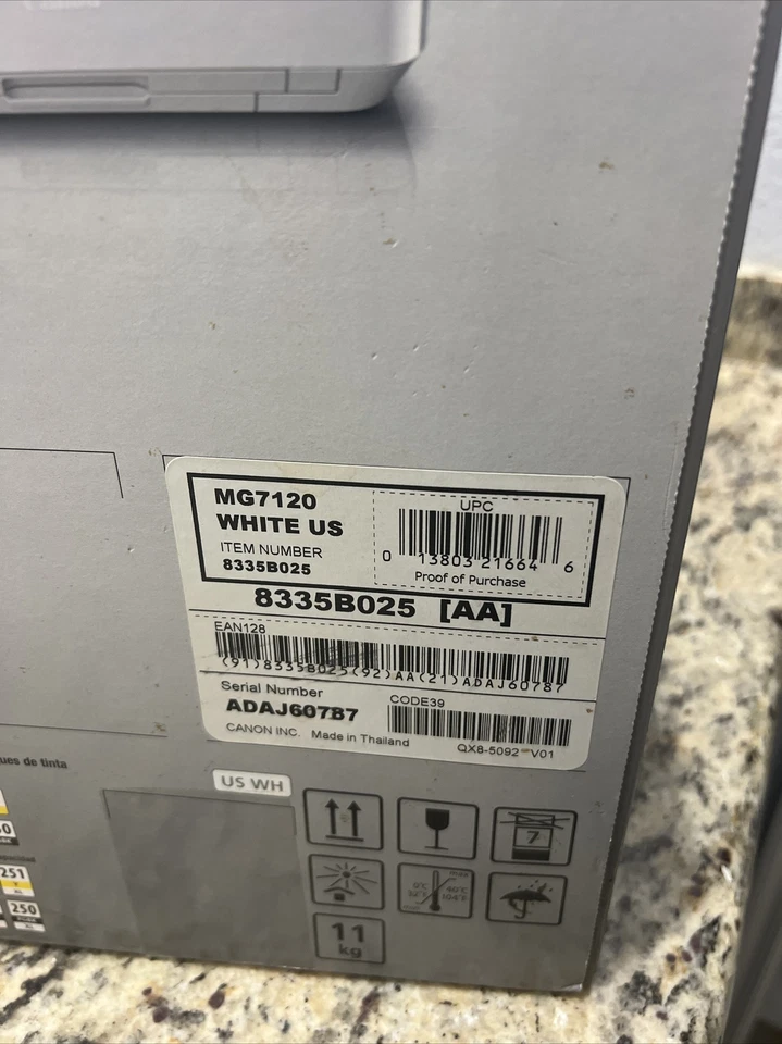 CANON PIXMA MG7120 Wireless All-In-1 Color Inkjet Photo Printer -White NIB - Image 4 of 4