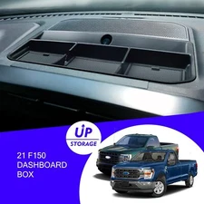For 2021-2024 Ford F150 F-150 Interior Car Front Dashboard Storage Box Tray Trim