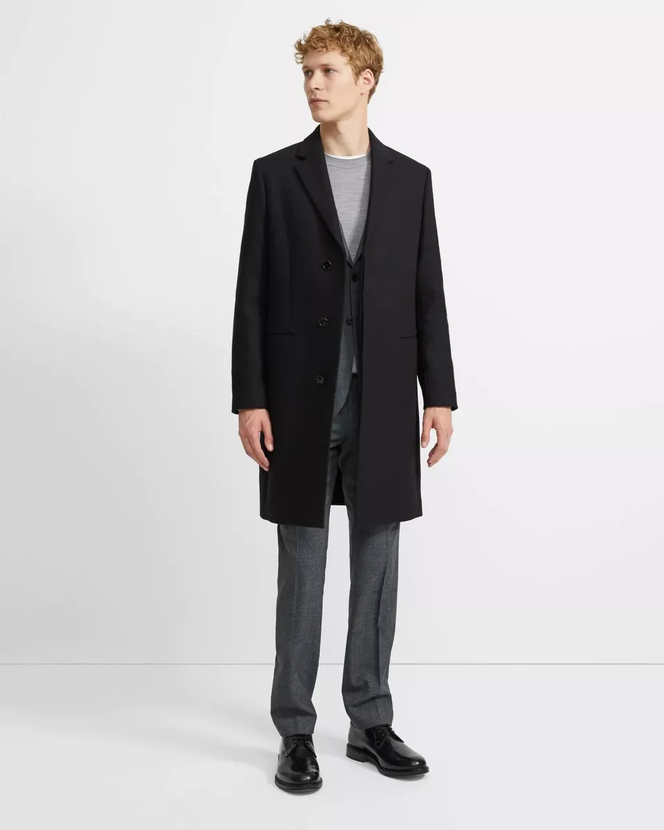 Melton wool zip best sale topcoat