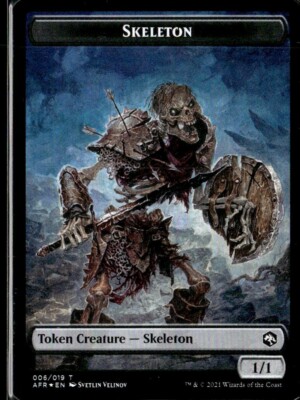 MTG Lost Mines of Phandelver 21 Skeleton Token 6/19 H Forgotten Realms Lot 2 LP