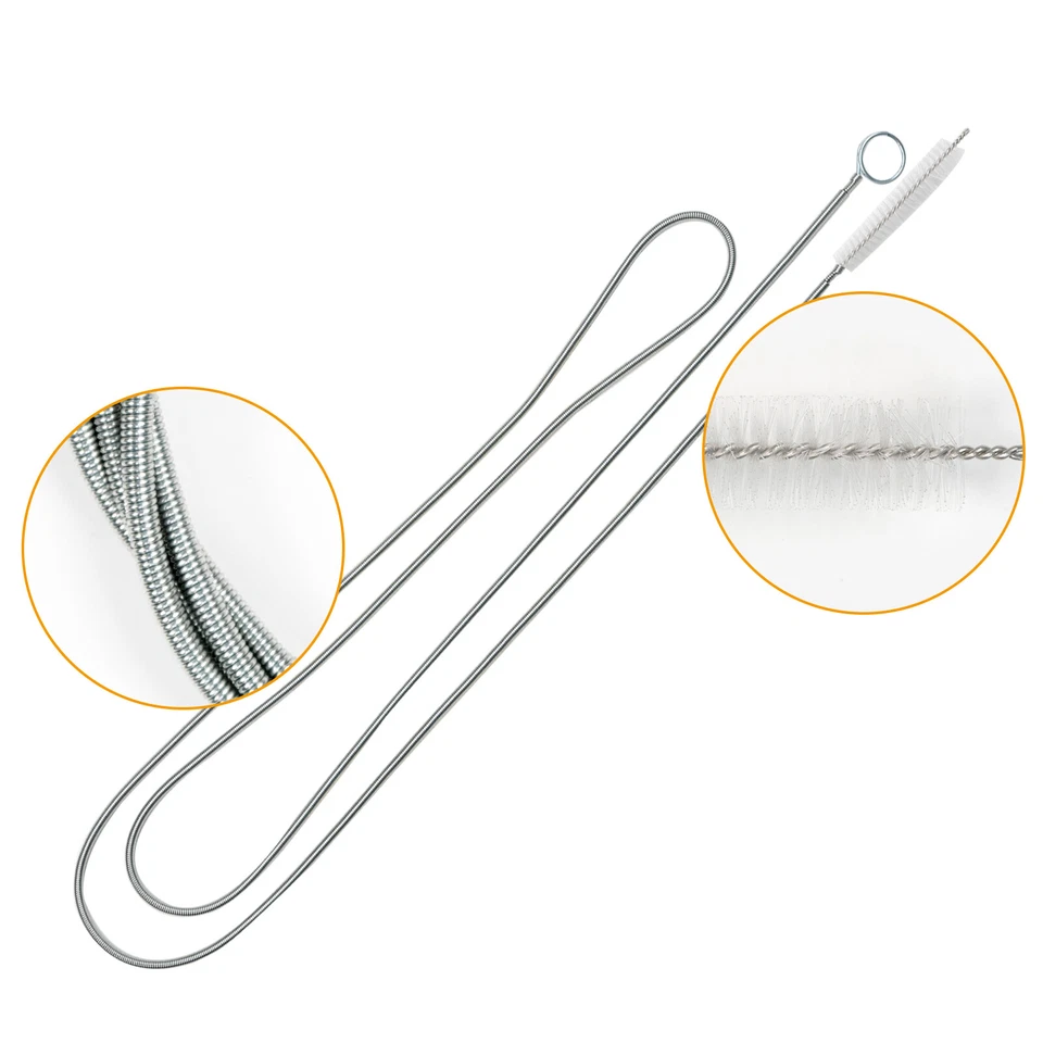 Cepillo de fregado para refrigerador limpiador flexible orificio techo corredizo coche removedor de zuecos de drenaje Foto 2 de 4