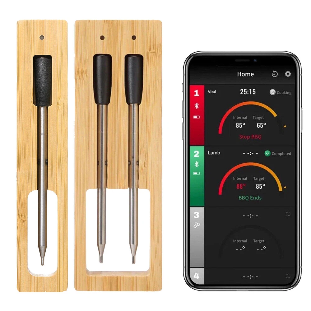 Smart Meat Thermometer with Bluetooth | 165ft Wireless Range - FAST SHIPPING